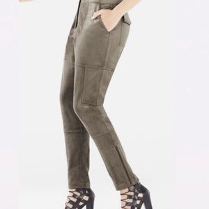NWT BCBG MaxAzria Brown Scott Faux Suede Pants (Size Small)